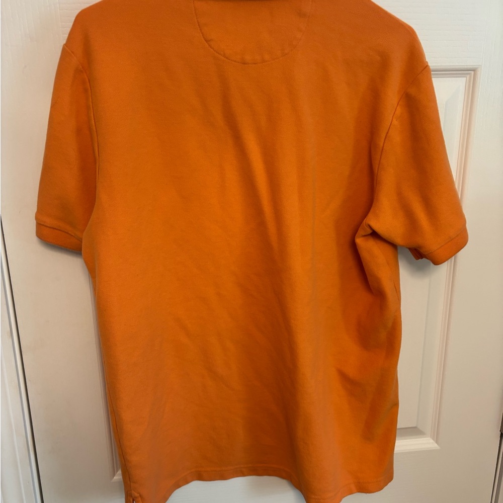 Chaps Men's Polo Shirt in Vibrant Orange. Large - Picture 8 of 13